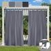 Lapalife Outdoor Patio Curtains Waterproof Tab Top 52 x 84 Blackout Privacy Thermal Insulated Curtains for Pergola Porch 1 Panel Dark Gray