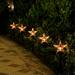 XMMSWDLA Christmas Decorations Outside Solar Christmas Pathway Lights Outdoor Candy Cane Lights Waterproof Solar Outdoor Christmas Decorations for Pathway Yard Garden Outside