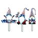 piaybook Garden Statues 3PCS America Day Garden Art Outdoor Garden Backyard Branch Metal Animal Decoration Gift Independence Day Card Slot Decoration Yard Art for Backyard Pathway Garden Lawn Blue