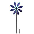 piaybook Garden Statues 360 Degrees Metal Swivel Classical Wind For Patio Lawn Outdoor Yard Lawn Garden Yard Art for Backyard Pathway Garden Lawn Blue