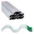 BULYAXIA Wire and Channel Kit | 1 x 6.5 Aluminum Greenhouse Channel with 6.5 Steel Wire Jiggly Wire | PVC Coated Wire and U-Channel | Lock Channel and Wire (10 Pack)