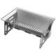 Tuphregyow Portable Folding Charcoal Grill Compact BBQ Grill for Camping Hiking Picnics and Traveling Outdoor Grill Tools Included Silver