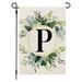 Apmemiss Clearance Flax Garden Flag First Letter of Surname Hanging Flag At the Gate of Courtyard Garden Porch Lawn Flag Farmhouse Decorations Mailbox Decor Welcome Sign