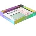 NiOffice Acrylic Letter Tray Iridescent Letter Organizer Storage A4 Paper File Tray Accessory Tray Single-Tier Desktop Document Holder with Non-Slip Rubber Pads and Stackable for Office and Home Use