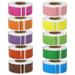 3000PCS 10 Rolls Self-Adhesive Color Coding Labels Rectangular Color Coding Stickers 10 Assorted Colors for Home Organize File Classification 1.57 x 0.75