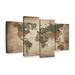 17 Stories Educational World Map IV Multi Piece Canvas Print On Canvas 4 Pieces by Tess P Set Canvas in Green | 24 H x 14 W x 1 D in | Wayfair