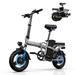SOHAMO Electric Bike for Adults 400W Motor 48V 13Ah 19.9MPH Folding Ebike 14 Mini E Bike for Teens City Commuter Bike Full Suspension - Gray