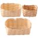 3Pcs Mini Bamboo Baskets Doll Storage Baskets Desktop Miniature Storage Baskets Photo Props