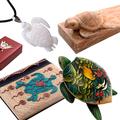 Turtle Charm,'Turtle-Themed Curated Gift Set with 4 Items from Bali'