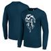 Men's Starter Navy Denver Broncos Logo Graphic Long Sleeve T-Shirt