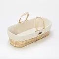 The Little Green Sheep Natural Knitted Moses Basket and Mattress (Supplier Colour: Linen)