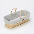 The Little Green Sheep Natural Knitted Moses Basket and Mattress (Supplier Colour: Dove)