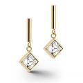 Coeur De Lion Brilliant Gold Crystal Monochrome Drop Earrings - Gold