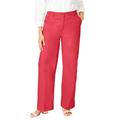 Plus Size Women's Stretch CottonChino Wide-Leg Trouser by Jessica London in Bright Red (Size 14 W)