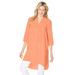 Plus Size Women's High Low Tunic by Woman Within in Orange Melon (Size M)