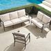 Carlisle 3-pc. Sofa Set in Slate Finish - Sofa Set with Lounge Chair, Seasalt with Seasalt Piping, Seasalt with Seasalt Piping - Frontgate