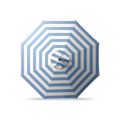 9' Round Outdoor Market Umbrella - Vista Boucle Glacier, Black - Frontgate