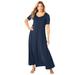 Plus Size Women's Sweetheart Maxi Dress by The London Collection in Navy (Size 16 W)