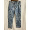 Levi's Jeans | Levi’s 501 Button Fly Red Tab Acid Wash Denim Men’s Sz 35x36 Distressed | Color: Blue | Size: 35