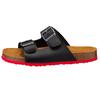 Pantolette LICO "Pantolette Bioline Concrete", Gr. 45, schwarz, Synthetik, Schuhe Pantolette Schlappen