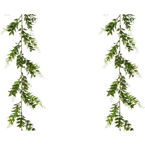 „Kunstgirlande CREATIV GREEN „“Miniblatt-Girlande““ Kunstpflanzen Gr. L: 180 cm, 2 St., grün Kunstgirlande“