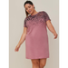 Torrid Dresses | Lovesick X Torrid | Dusty Pink Animal-Print Distressed Cotton T-Shirt Dress | Color: Black/Pink | Size: L