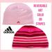 Adidas Accessories | Adidas Striped Knit Pink Multi Stripe Winter Hat Beanie Warm Soft Fleece Lined | Color: Pink/Red | Size: Os