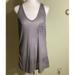 Athleta Tops | Athleta Women's Gray Sheer Lightweight Sleeveless V-Neck Tank Top Size S | Color: Gray/Tan | Size: S