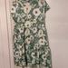 Lularoe Dresses | Lularoe Ariel Dress;Green With Cream Flowers; Crepe-Like Material; Stretchy | Color: Cream/Green | Size: S