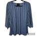 Anthropologie Tops | Anthropologie W5 Blue White Striped Top Blouse Size 1x | Color: Blue/White | Size: 1x