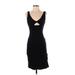 BB Dakota by Steve Madden Casual Dress - Party V Neck Sleeveless: Black Print Dresses - Women's Size Small