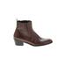 J.Crew Ankle Boots: Chelsea Boots Chunky Heel Casual Brown Solid Shoes - Women's Size 6 - Round Toe