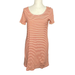 Madewell Dresses | Madewell Skater Casual Stripe Dress Red Brown Size Xxs | Color: Brown/Red | Size: Xxs