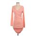 Pink Blush Casual Dress - Mini: Pink Solid Dresses - Women's Size Small