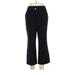 Anne Klein Dress Pants - High Rise Kick Flares Boyfriend: Black Bottoms - Women's Size 10