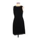 Ann Taylor LOFT Casual Dress - Sheath: Black Solid Dresses - Women's Size 4 Petite