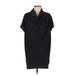 Silence and Noise Casual Dress - Shift Cowl Neck Short sleeves: Black Print Dresses - Women's Size X-Small