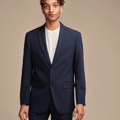 Lucky Brand Suit Separate 4-Way Stretch Blazer - Men's Clothing Jackets Coats Blazers in Dark Blue, Size 46