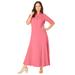 Plus Size Women's Button Front Maxi Dress by Jessica London in Tea Rose (Size 22 W)