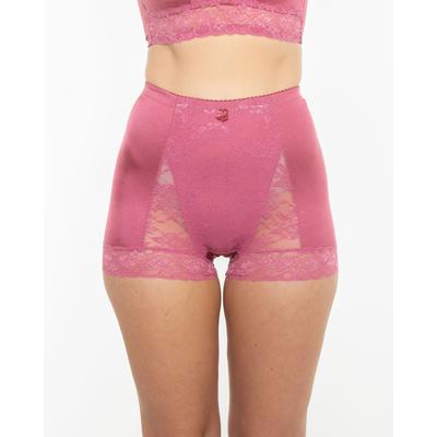 Plus Size Women's Pin Up Lace Control Panty Panty by Rhonda Shear in Dark Pink (Size 4X)