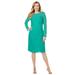 Plus Size Women's Stretch Lace Shift Dress by Jessica London in Aqua Sea (Size 32)
