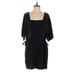 Club Monaco Casual Dress - Mini Square 3/4 sleeves: Black Print Dresses - Women's Size 6