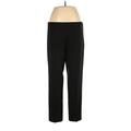 Thalian Casual Pants - High Rise Boot Cut Boyfriend: Black Bottoms - Women's Size 12 Petite