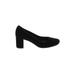 VANELi Heels: Pumps Chunky Heel Minimalist Black Solid Shoes - Women's Size 8 - Round Toe