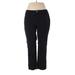 Lane Bryant Khaki Pant Straight Leg Boyfriend: Black Bottoms - Women's Size 14 Plus