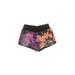 Adidas Athletic Shorts: Purple Floral Activewear - Women's Size X-Small