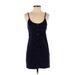 Cooperative Casual Dress - Mini Scoop Neck Sleeveless: Blue Solid Dresses - Women's Size X-Small