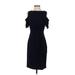 Lauren by Ralph Lauren Casual Dress - Sheath: Blue Solid Dresses - Women's Size 4