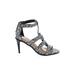 Joe's Jeans Heels: Strappy Stilleto Party Black Shoes - Women's Size 6 - Open Toe