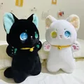 Jouet en peluche chat noir et blanc pour enfants animal en peluche à saisir poupées patung